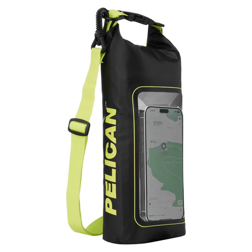 Pelican Marine Water Resistant Dry Bag 2 Liter Black and Hi-Vis Yellow