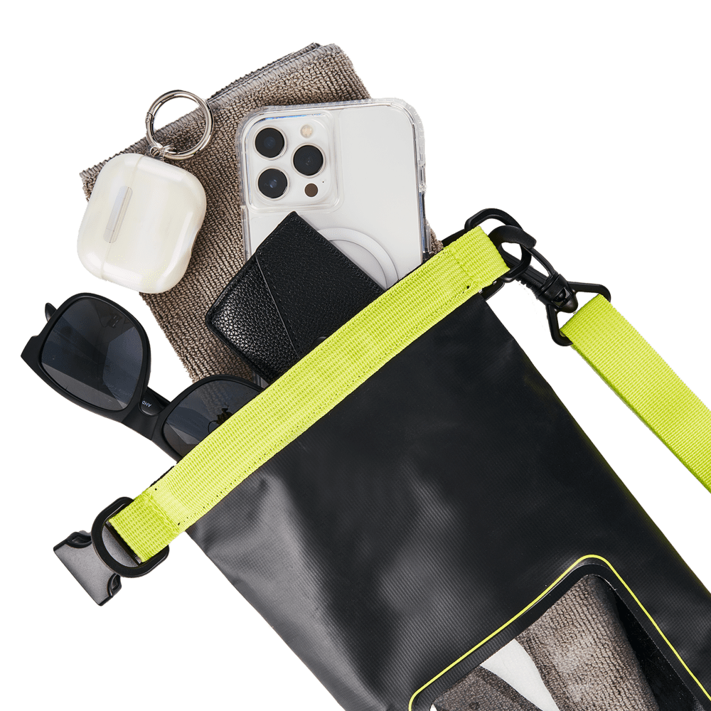 Pelican Marine Water Resistant Dry Bag 2 Liter Black and Hi-Vis Yellow